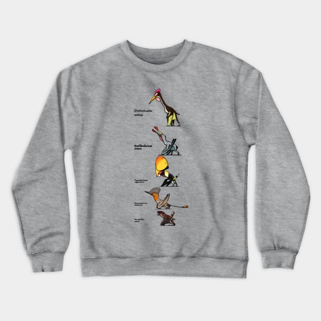 Pterosaurs Crewneck Sweatshirt by DenerDPaleoarts